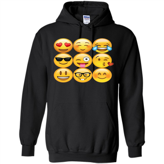 Cute Emoji T-shirt Black