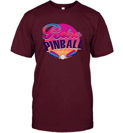Retro Pinball Shirt T-Shirt T-Shirt Maroon