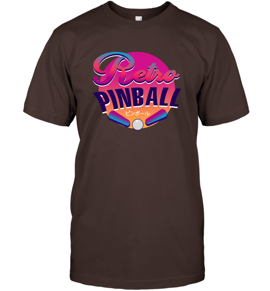 Retro Pinball Shirt T-Shirt T-Shirt Dark Chocolate