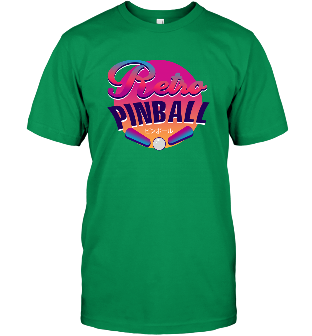 Retro Pinball Shirt T-Shirt T-Shirt Irish Green