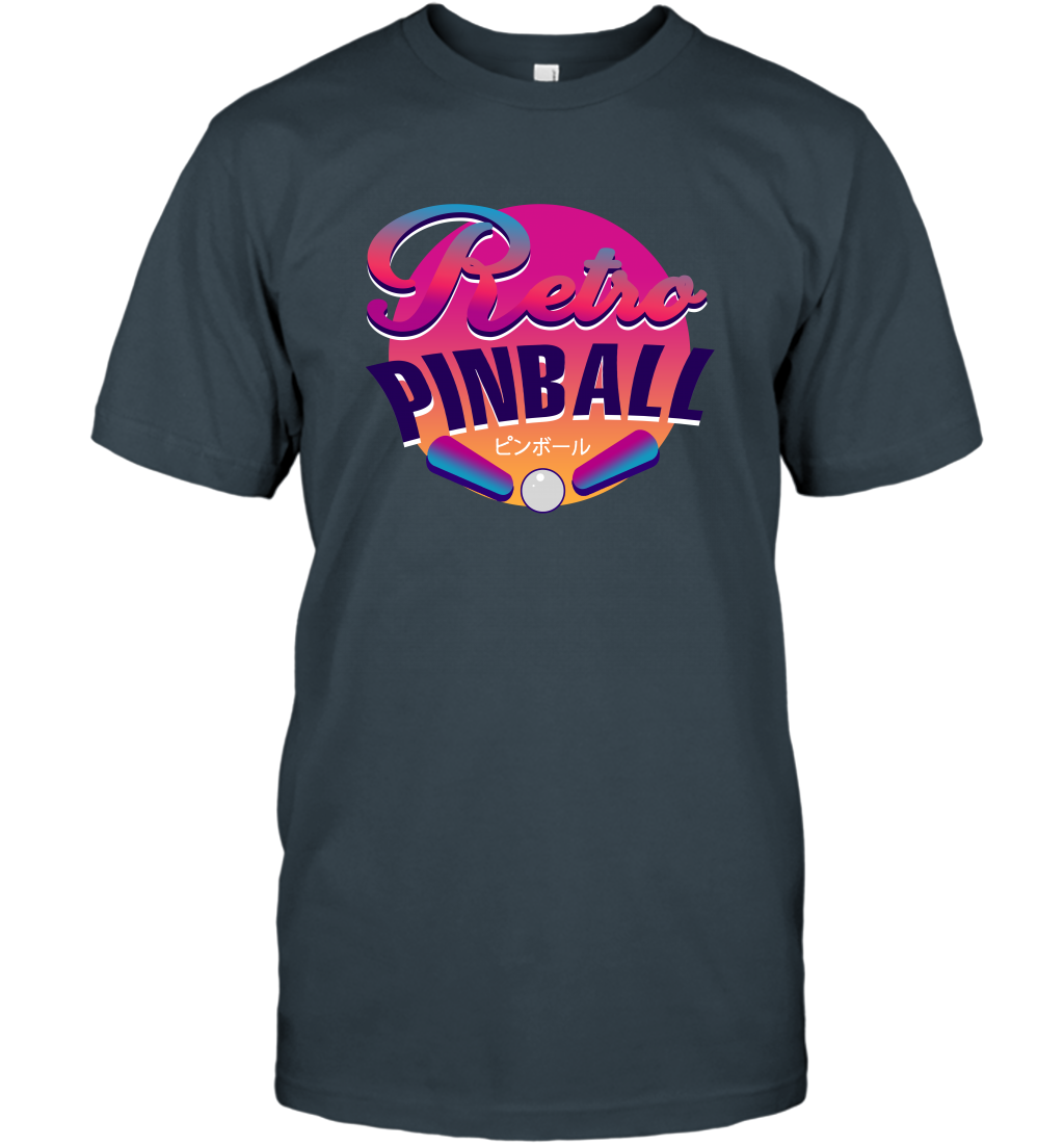 Retro Pinball Shirt T-Shirt T-Shirt Charcoal