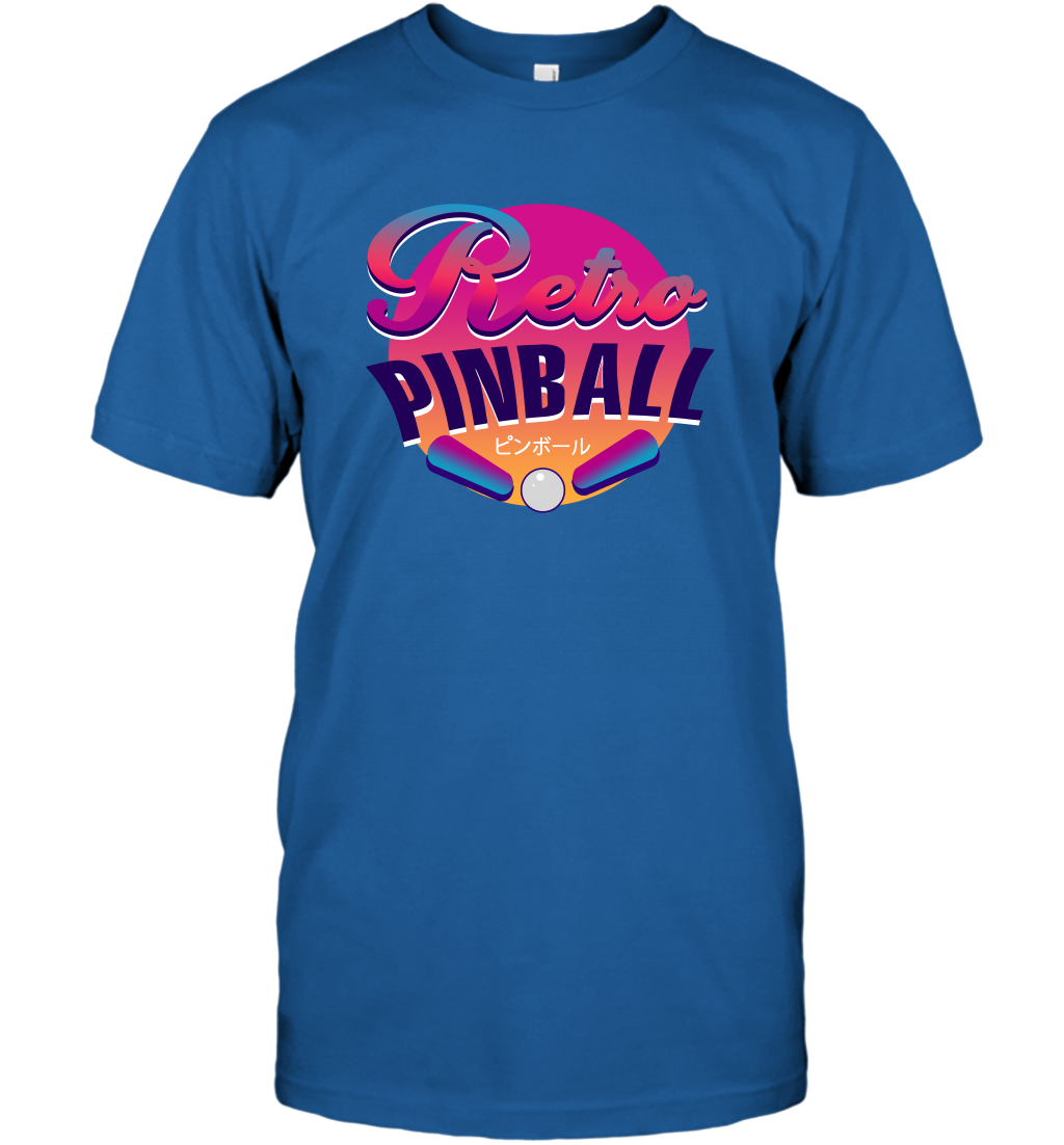 Retro Pinball Shirt T-Shirt T-Shirt Royal