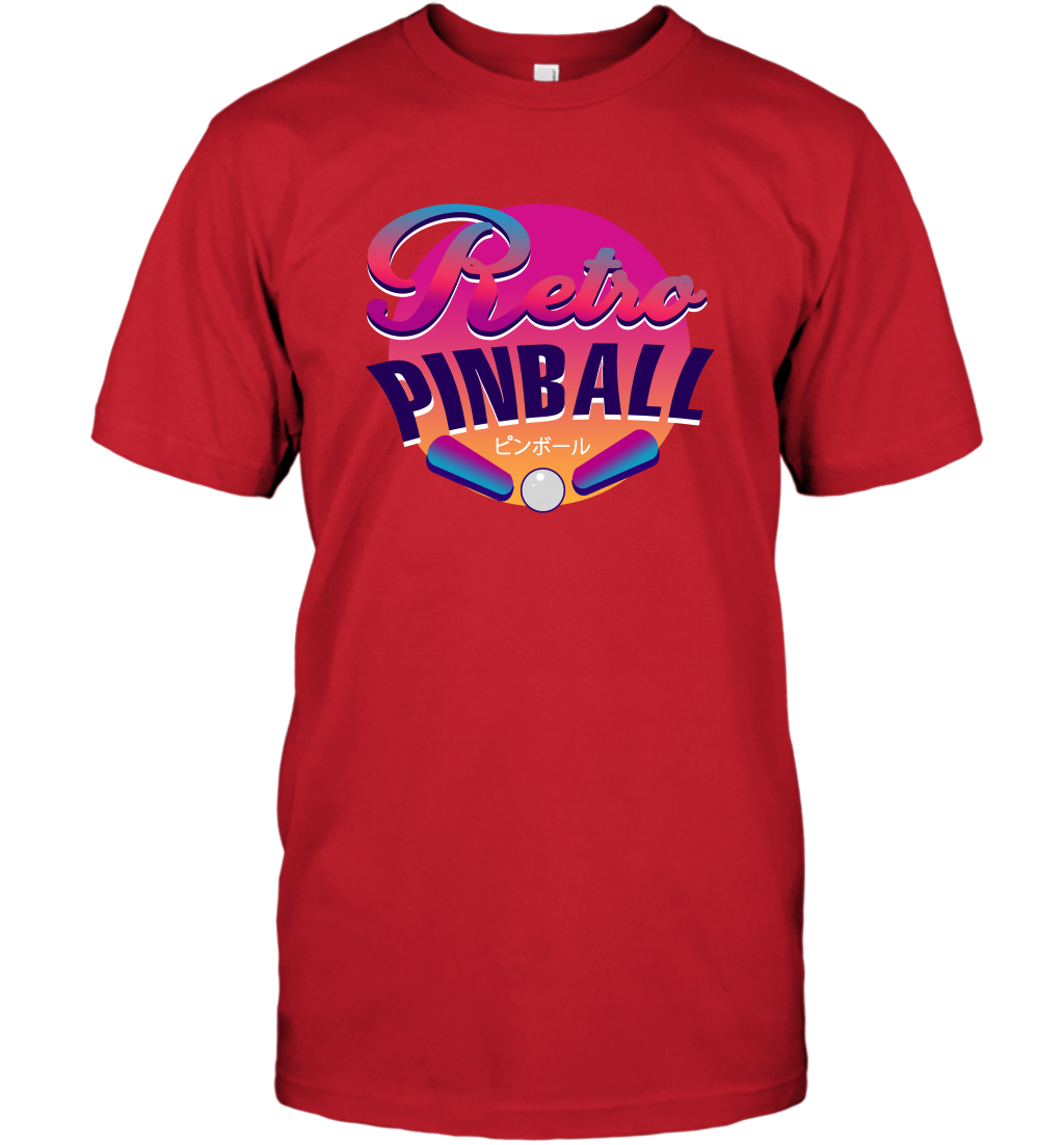 Retro Pinball Shirt T-Shirt T-Shirt Red