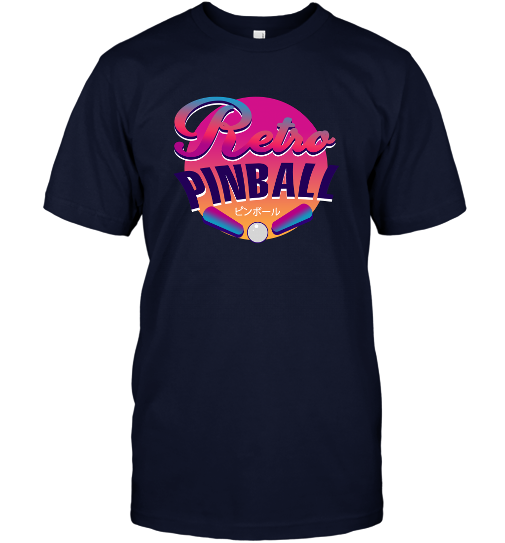 Retro Pinball Shirt T-Shirt T-Shirt Navy