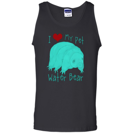 I Love My Pet T-shirt Water Bear T-shirt Black