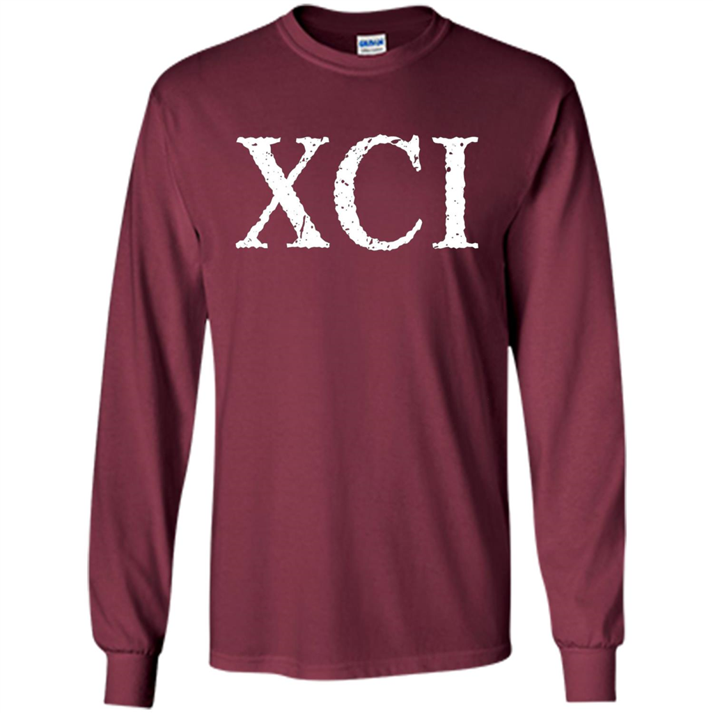 Roman Numeral 91 XCI Shirt Maroon