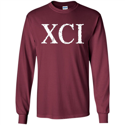Roman Numeral 91 XCI Shirt Maroon