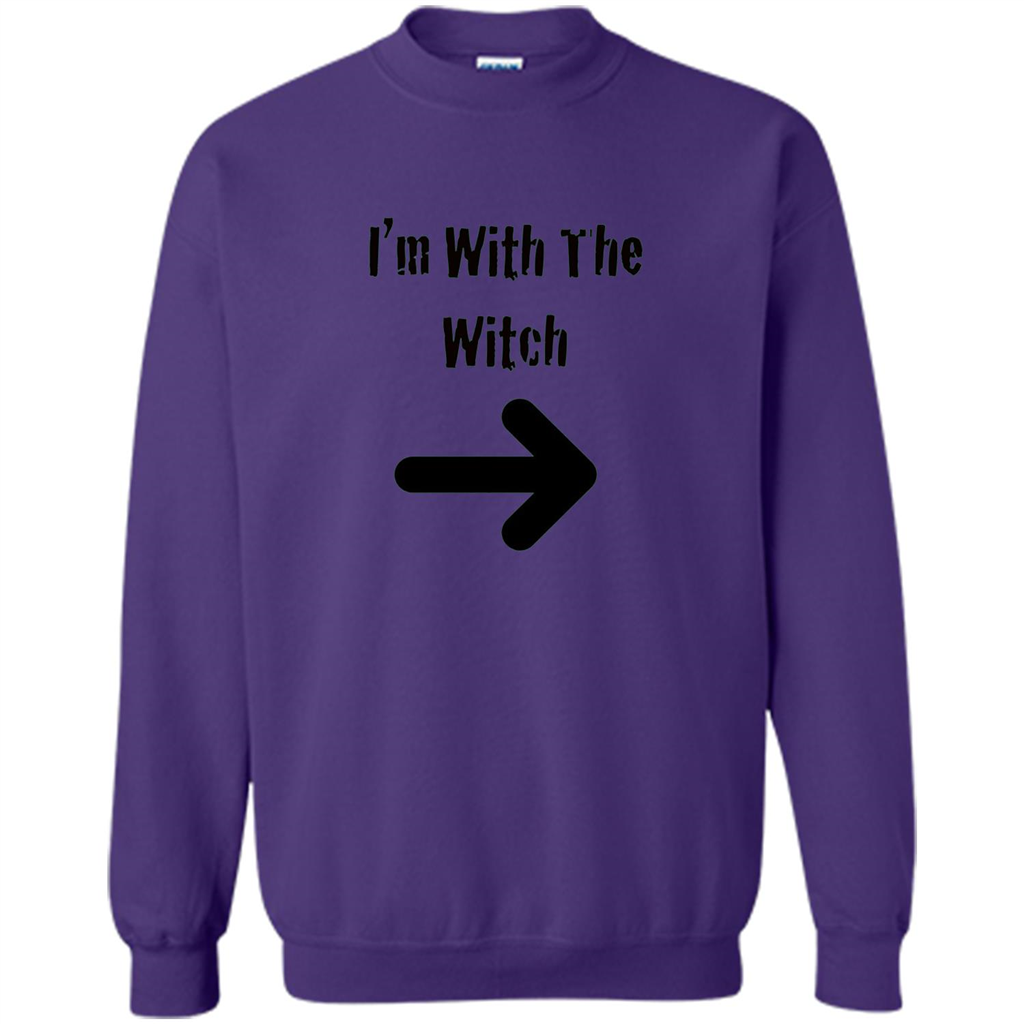 Halloween Couples Costume T-shirt I'm With The Witch Orange