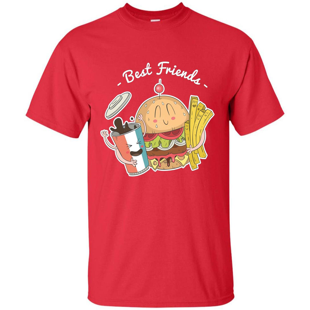 Burger Lover T-shirt Best Friends Delicious Red