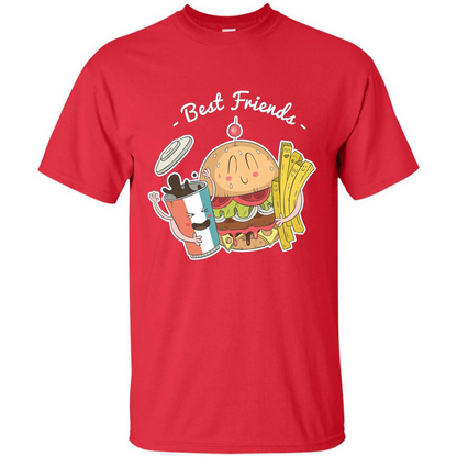 Burger Lover T-shirt Best Friends Delicious Red