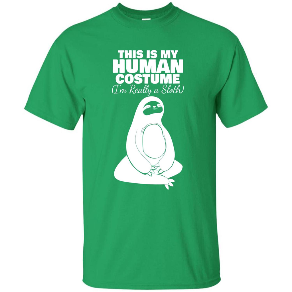 This Is My Human Costume I'm Really A Sloth T-Shirt Irish Green