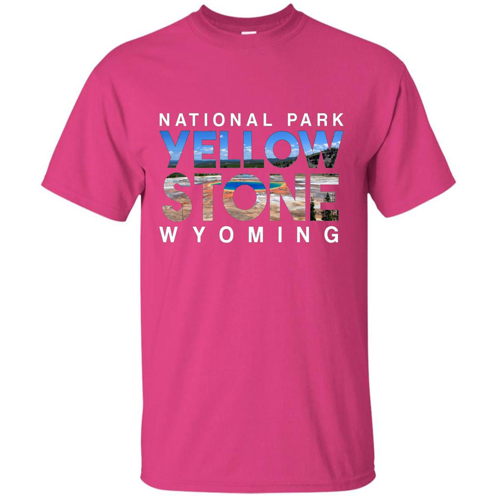 National Park Yellowstone Yellow Stone Photo Wyoming T-shirt Heliconia