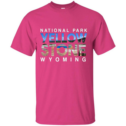 National Park Yellowstone Yellow Stone Photo Wyoming T-shirt Heliconia