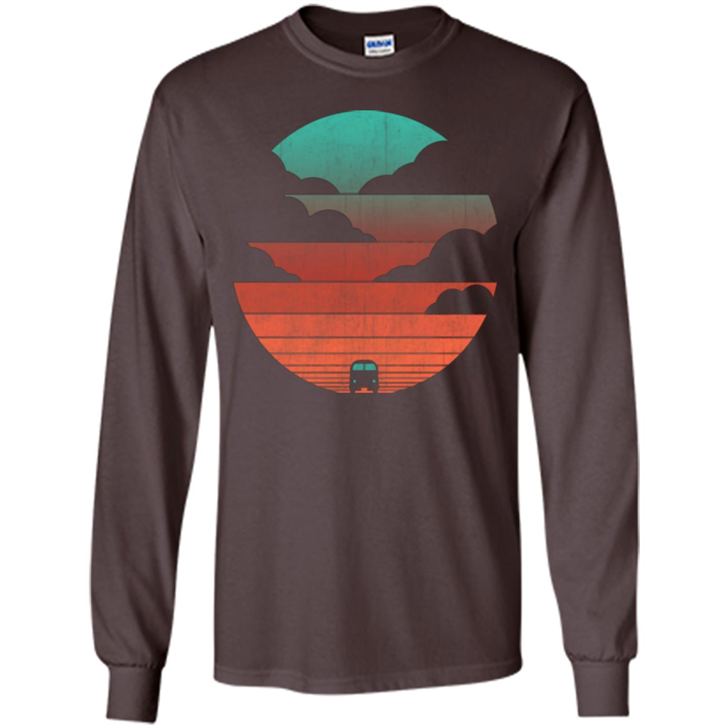 Driving Into The Sunset T-shirt Dark Chocolate
