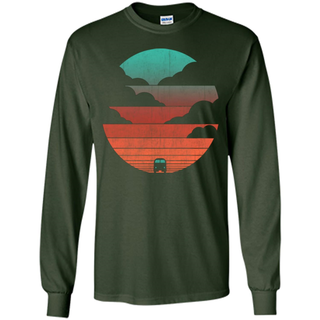 Driving Into The Sunset T-shirt Forest Green