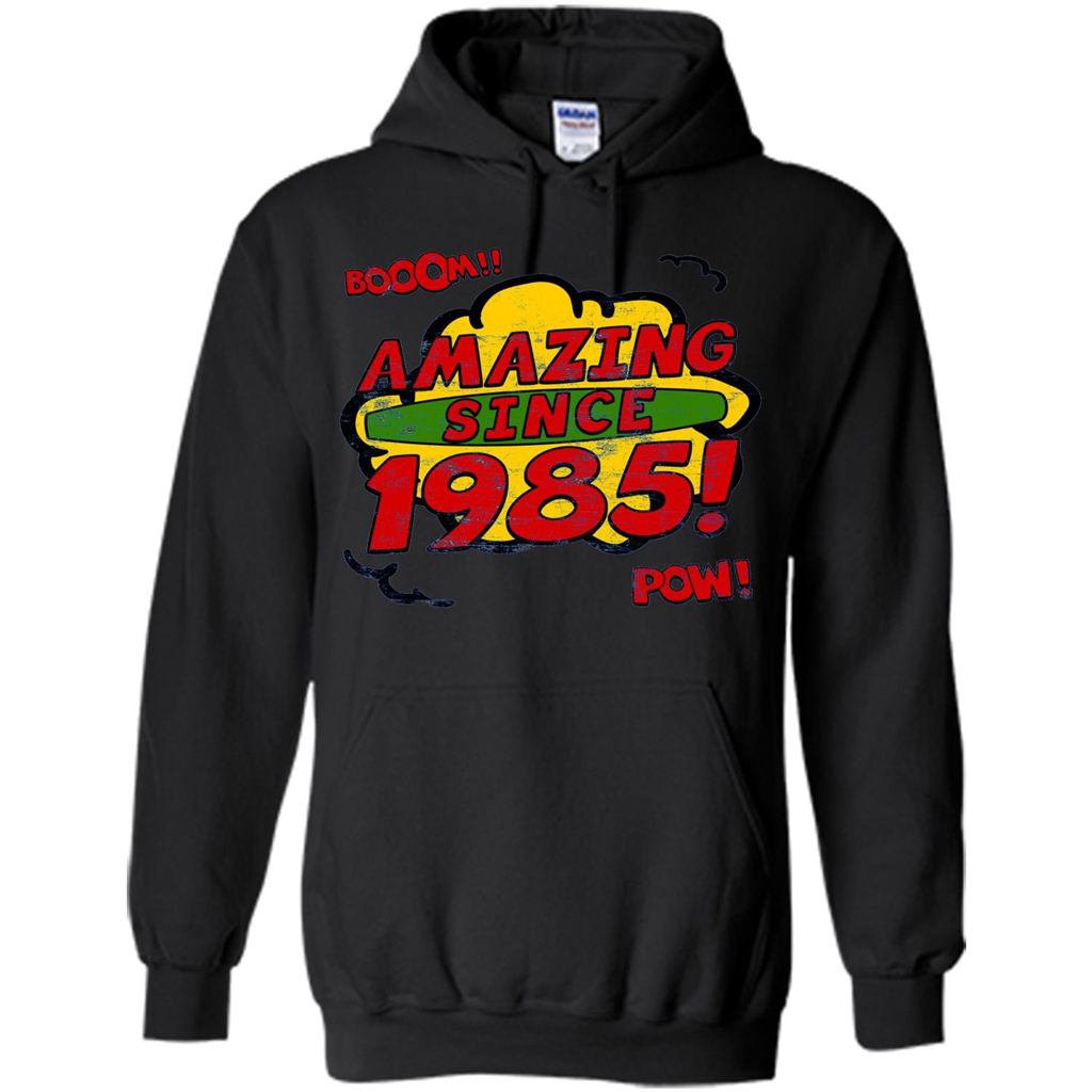 Birthday Gift T-shirt Amazing Since 1985 T-shirt Black