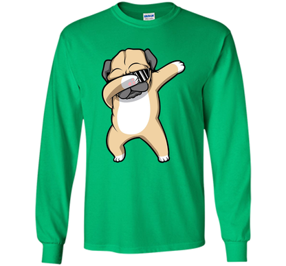 Dabbing Pug Shirt - Funny Cute Dog Dab Dance T-shirt Irish Green