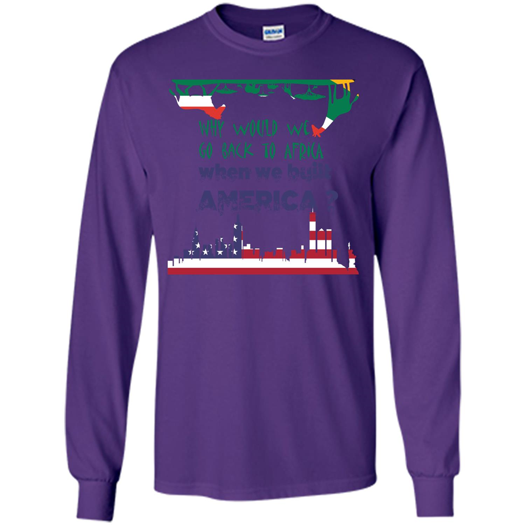 Africa - America T-shirt Build America Purple