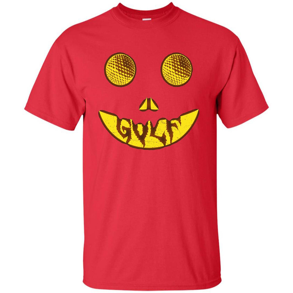 Halloween Costume Golf Scary Face Halloween T-Shirt Red