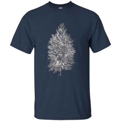 Poplar Tree T-shirt. Tree Poplar Tree Woodsman T-shirt Navy