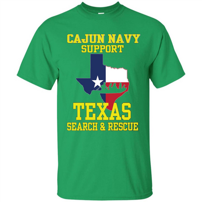 Cajun Navy Support Texas Search And Rescue T-shirt Irish Green