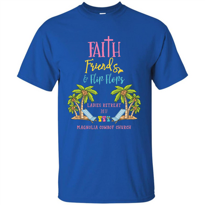Ladies Beach Retreat 2017 T-shirt Faith Friends And Flip Flops Royal
