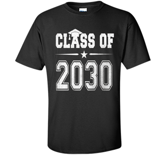 Kindergarten T-shirt Class Of 2030 Kindergarten Style T-shirt Black