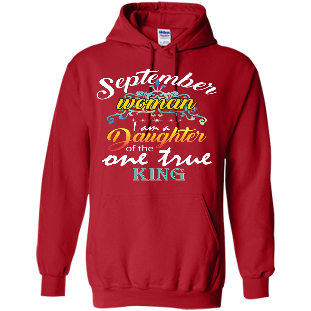 September Woman I Am A Daughter Of The One True King T-shirt Red