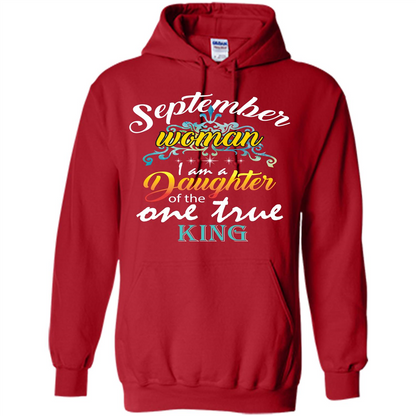 September Woman I Am A Daughter Of The One True King T-shirt Red