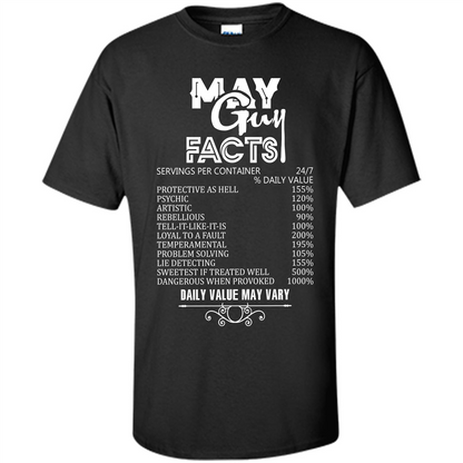 May Guy Facts T-shirt Black