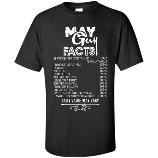 May Guy Facts T-shirt Black