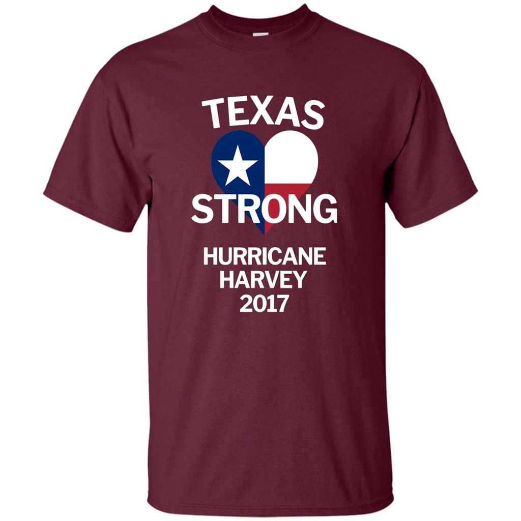Texas Strong Hurricane Harvey 2017 T-shirt Maroon
