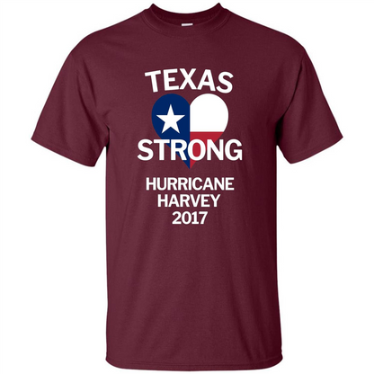 Texas Strong Hurricane Harvey 2017 T-shirt Maroon