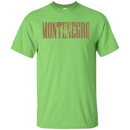 Montenegro T-Shirt Flag Of Montenegro T-shirt Lime