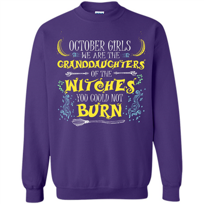 Halloween T-shirt October Girls T-shirt Orange