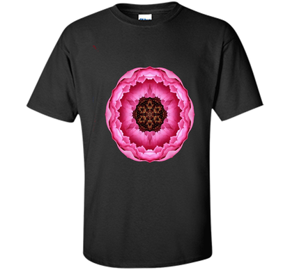 Joy Flower Mandala T-shirt With Inspirational Quotation Black