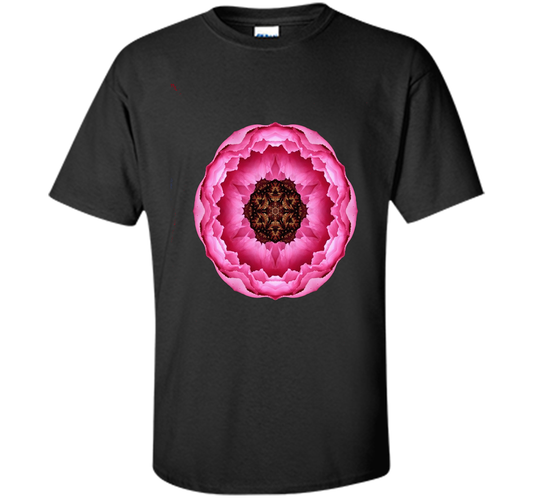 Joy Flower Mandala T-shirt With Inspirational Quotation Black