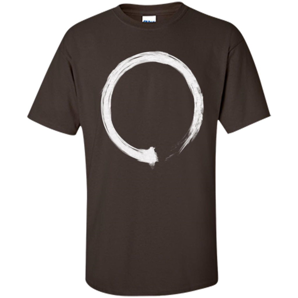 Zen Enso White T-shirt Dark Chocolate