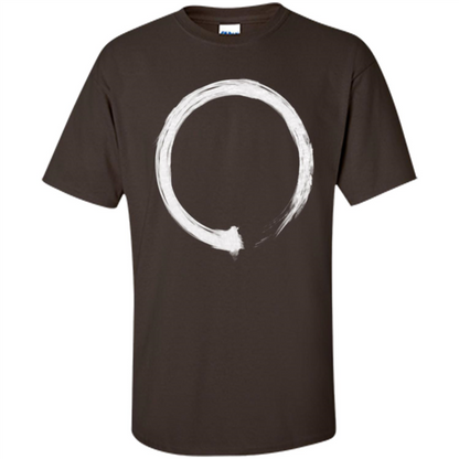 Zen Enso White T-shirt Dark Chocolate