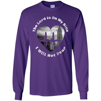 Faith Inspired T-shirt The Lord Is On My Side I Will Not Fear Purple