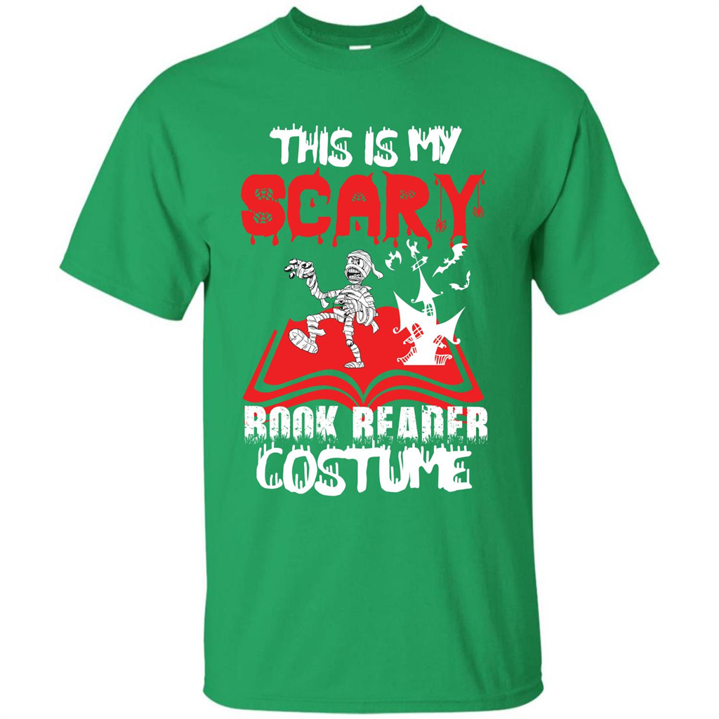 Halloween T-shirt This Is My Scary Book Reader Costume T-shirt Irish Green