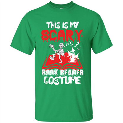 Halloween T-shirt This Is My Scary Book Reader Costume T-shirt Irish Green