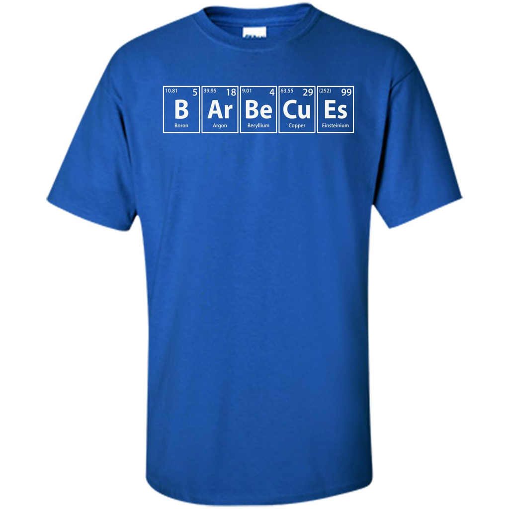 Barbecues (B-Ar-Be-Cu-Es) Funny Elements Spelling T-Shirt Royal