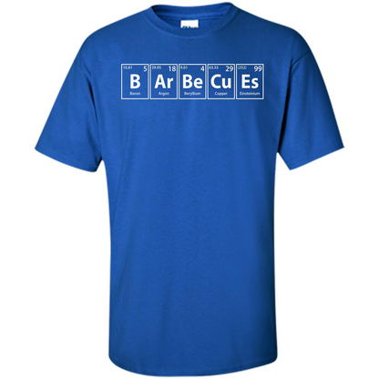 Barbecues (B-Ar-Be-Cu-Es) Funny Elements Spelling T-Shirt Royal