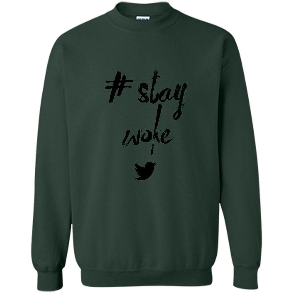 Black Lives Matter T-Shirt Stay Woke Forest Green