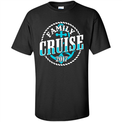 Family Cruise 2017 T-shirt Summer Vacation T-shirt Black