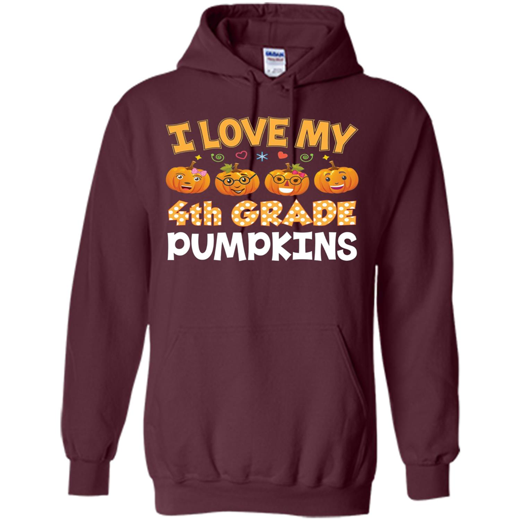 I Love my 4th Graders Pumpkins T-Shirt Fourth Grade Teacher Maroon