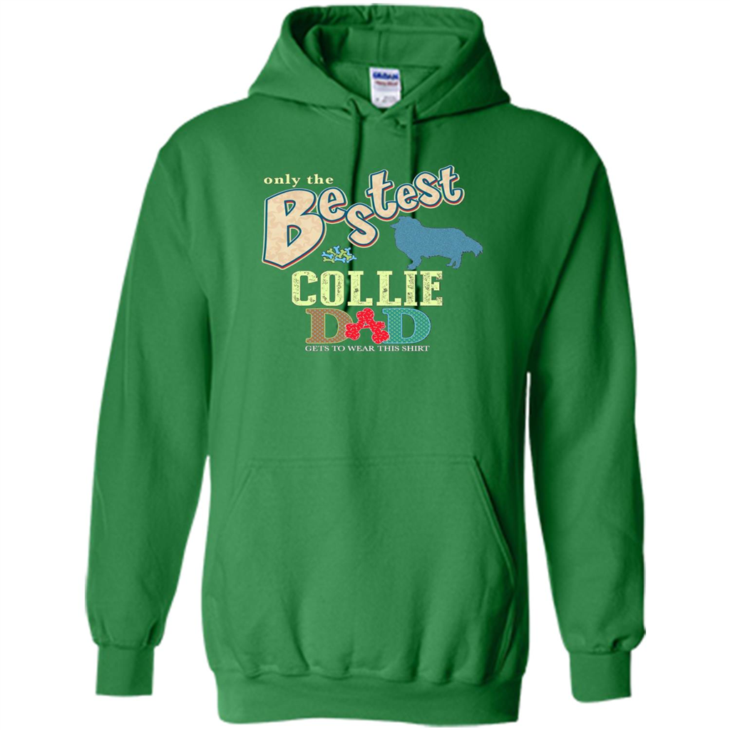 Bestest Collie Dad Best Collie T-shirt Irish Green