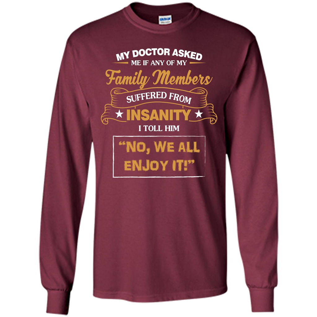 Family T-shirt We All Enjoy It Maroon