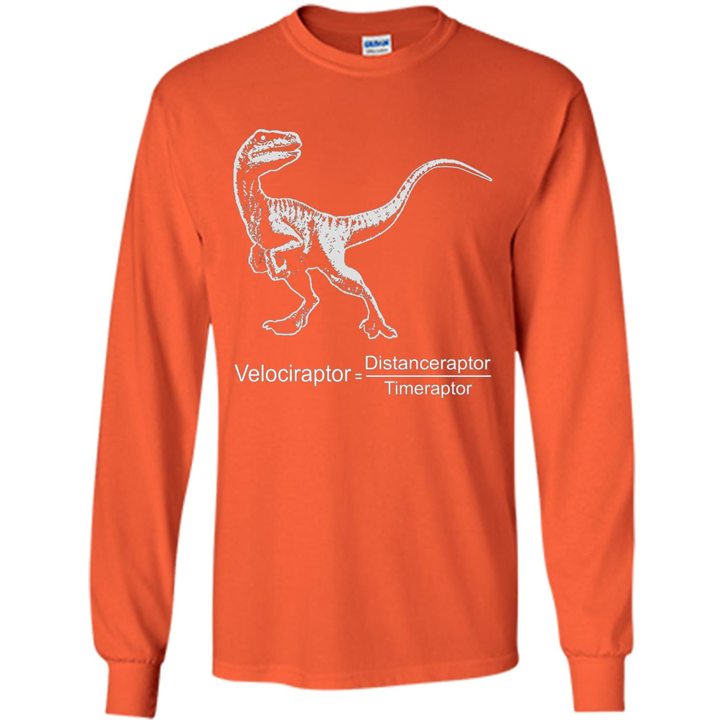 Velociraptor Distanceraptor Timeraptor T-shirt Orange